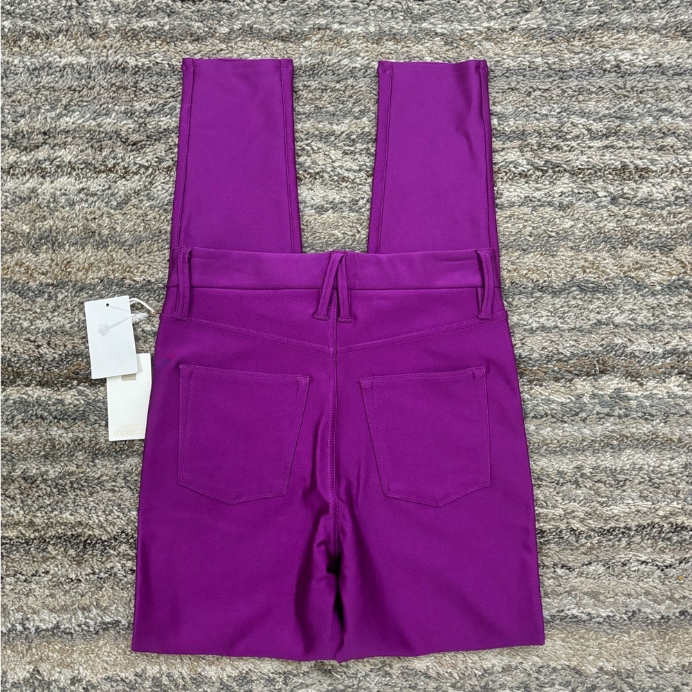 Good American High Rise Skinny Jeans Sz 00/24 NWT | Good American Purple Skinny- - Picture 13 of 13